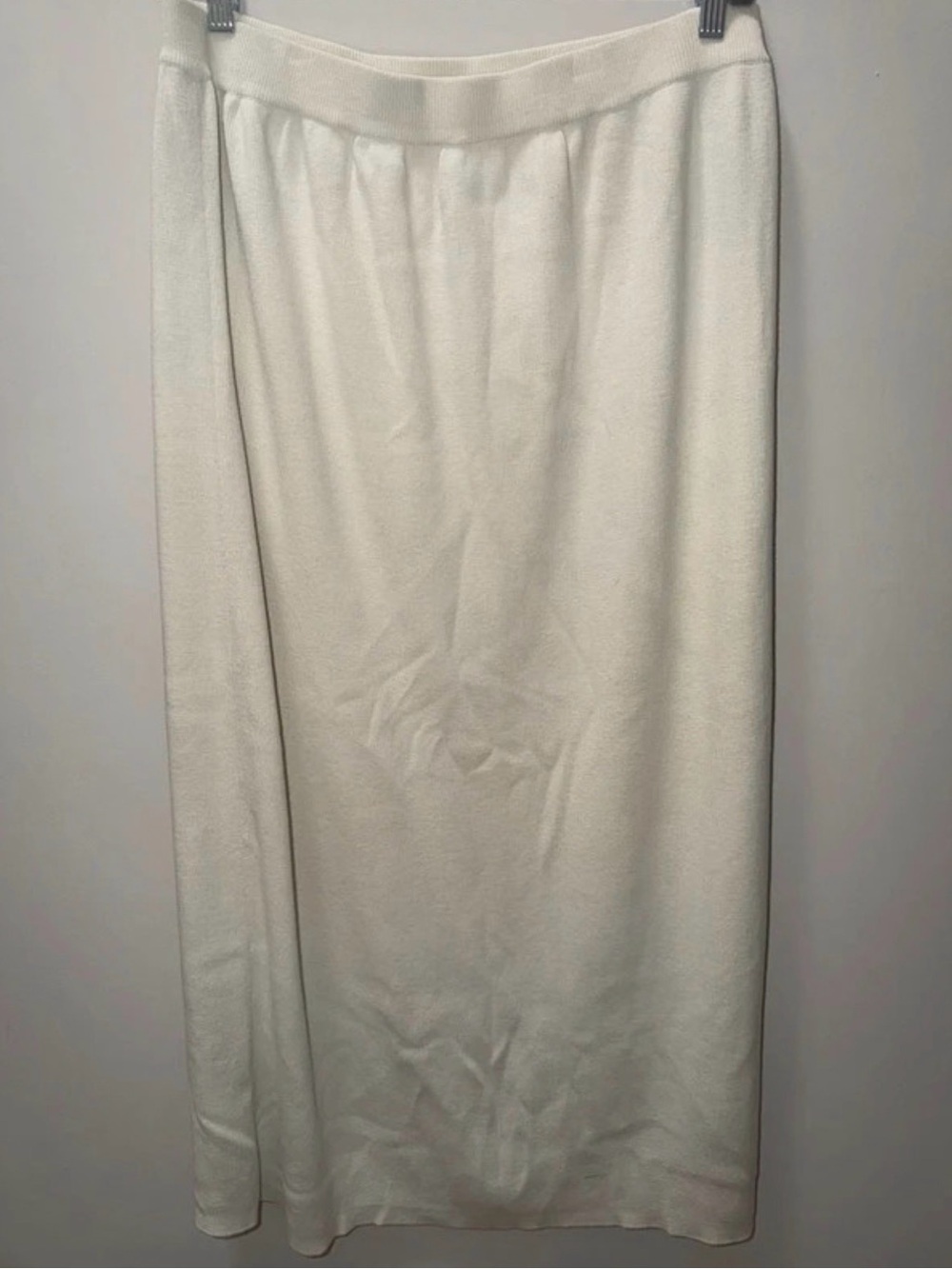 Coldwater Creek Cream Knit Maxi Skirt